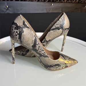Steve Madden leather Snakeskin Patterned Stiletto Heels